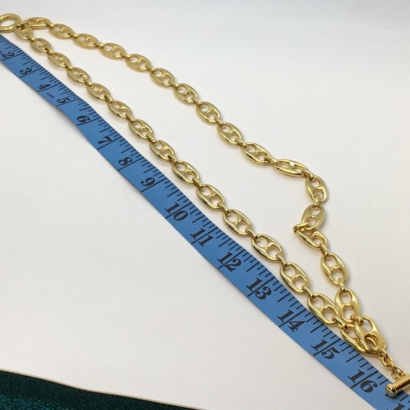 1980’s Carolee Couture Double Mariner Chain Gold Necklace - Picture 9 of 9